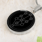Sacred Geometry The Tree of Life Stylized Version Black Circle Necklace Stainless Steel or 18k Gold 18-22"-Express Your Love Gifts