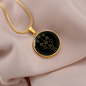 Sacred Geometry The Tree of Life Stylized Version Black Circle Necklace Stainless Steel or 18k Gold 18-22"-Express Your Love Gifts