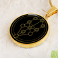 Sacred Geometry The Tree of Life Stylized Version Black Circle Necklace Stainless Steel or 18k Gold 18-22"-Express Your Love Gifts