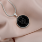 Sacred Geometry The Tree of Life Stylized Version Black Circle Necklace Stainless Steel or 18k Gold 18-22"-Express Your Love Gifts