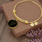 Sacred Geometry The Tree of Life Stylized Version Bracelet Stainless Steel or 18k Gold Circle Bangle-Express Your Love Gifts