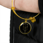Sacred Geometry The Tree of Life Stylized Version Bracelet Stainless Steel or 18k Gold Circle Bangle-Express Your Love Gifts