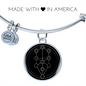 Sacred Geometry The Tree of Life Stylized Version Bracelet Stainless Steel or 18k Gold Circle Bangle-Express Your Love Gifts