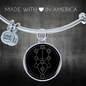Sacred Geometry The Tree of Life Stylized Version Bracelet Stainless Steel or 18k Gold Circle Bangle-Express Your Love Gifts