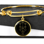 Sacred Geometry The Tree of Life Stylized Version Bracelet Stainless Steel or 18k Gold Circle Bangle-Express Your Love Gifts
