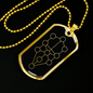 Sacred Geometry The Tree of Life White Necklace Stainless Steel or 18k Gold Dog Tag-Express Your Love Gifts