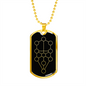 Sacred Geometry The Tree of Life White Necklace Stainless Steel or 18k Gold Dog Tag-Express Your Love Gifts