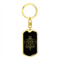 Sacred Geometry The Turtle Keychain Stainless Steel or 18k Gold Dog Tag Keyring-Express Your Love Gifts