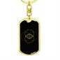 Sacred Geometry The Vesica Piscis Stylized Version Keychain Stainless Steel or 18k Gold Dog Tag Keyring-Express Your Love Gifts