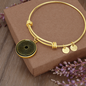 Sacred Geometry Torus Yantra White Bracelet Stainless Steel or 18k Gold Circle Bangle-Express Your Love Gifts