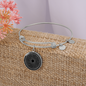 Sacred Geometry Torus Yantra White Bracelet Stainless Steel or 18k Gold Circle Bangle-Express Your Love Gifts