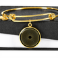 Sacred Geometry Torus Yantra White Bracelet Stainless Steel or 18k Gold Circle Bangle-Express Your Love Gifts