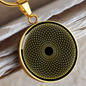 Sacred Geometry Torus Yantra White Circle Necklace Stainless Steel or 18k Gold 18-22"-Express Your Love Gifts