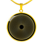 Sacred Geometry Torus Yantra White Circle Necklace Stainless Steel or 18k Gold 18-22"-Express Your Love Gifts
