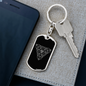 Sacred Geometry Triangle Circles Keychain Stainless Steel or 18k Gold Dog Tag Keyring-Express Your Love Gifts