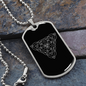 Sacred Geometry Triangle Circles Necklace Stainless Steel or 18k Gold Dog Tag-Express Your Love Gifts