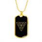Sacred Geometry Triangle Circles Necklace Stainless Steel or 18k Gold Dog Tag-Express Your Love Gifts
