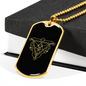 Sacred Geometry Triangle With Lines Necklace Stainless Steel or 18k Gold Dog Tag-Express Your Love Gifts