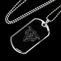 Sacred Geometry Triangle With Lines Necklace Stainless Steel or 18k Gold Dog Tag-Express Your Love Gifts