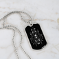 Sacred Geometry Triangles Diamonds Pattern Necklace Stainless Steel or 18k Gold Dog Tag-Express Your Love Gifts