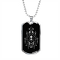 Sacred Geometry Triangles Diamonds Pattern Necklace Stainless Steel or 18k Gold Dog Tag-Express Your Love Gifts