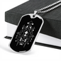 Sacred Geometry Triangles Diamonds Pattern Necklace Stainless Steel or 18k Gold Dog Tag-Express Your Love Gifts