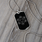 Sacred Geometry Triangles in Hexagon Necklace Stainless Steel or 18k Gold Dog Tag-Express Your Love Gifts