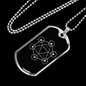 Sacred Geometry Triangles in Hexagon Necklace Stainless Steel or 18k Gold Dog Tag-Express Your Love Gifts
