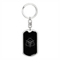Sacred Geometry Triquetra with Triangle Keychain Stainless Steel or 18k Gold Dog Tag Keyring-Express Your Love Gifts