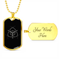 Sacred Geometry Triquetra with Triangle Necklace Stainless Steel or 18k Gold Dog Tag-Express Your Love Gifts