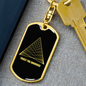 Sacred Geometry Trust The Universe Keychain Stainless Steel or 18k Gold Dog Tag Keyring-Express Your Love Gifts