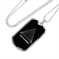 Sacred Geometry Trust The Universe Necklace Stainless Steel or 18k Gold Dog Tag-Express Your Love Gifts