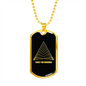 Sacred Geometry Trust The Universe Necklace Stainless Steel or 18k Gold Dog Tag-Express Your Love Gifts