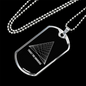 Sacred Geometry Trust The Universe Necklace Stainless Steel or 18k Gold Dog Tag-Express Your Love Gifts