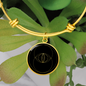 Sacred Geometry Vesica Picsis Bracelet Stainless Steel or 18k Gold Circle Bangle-Express Your Love Gifts