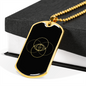 Sacred Geometry Vesica Piscis Stylized Version Necklace Stainless Steel or 18k Gold Dog Tag-Express Your Love Gifts