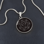 Sacred Geometry With Different Shapes Inside the Circle Black Circle Necklace Stainless Steel or 18k Gold 18-22"-Express Your Love Gifts