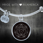 Sacred Geometry With Different Shapes Inside the Circle Bracelet Stainless Steel or 18k Gold Circle Bangle-Express Your Love Gifts