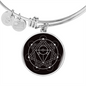 Sacred Geometry With Different Shapes Inside the Circle Bracelet Stainless Steel or 18k Gold Circle Bangle-Express Your Love Gifts