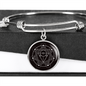 Sacred Geometry With Different Shapes Inside the Circle Bracelet Stainless Steel or 18k Gold Circle Bangle-Express Your Love Gifts