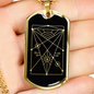Sacred Geometry With Lines Inside a Rectangle Necklace Stainless Steel or 18k Gold Dog Tag-Express Your Love Gifts
