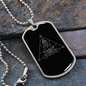 Sacred Geometry Zen Meditation Necklace Stainless Steel or 18k Gold Dog Tag-Express Your Love Gifts