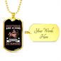 Sagittarius Are Aliens Zodiac Necklace Stainless Steel or 18k Gold Dog Tag 24" Chain-Express Your Love Gifts