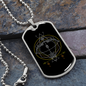 Sagittarius Black Zodiac Necklace Stainless Steel or 18k Gold Dog Tag 24" Chain-Express Your Love Gifts