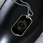 Sagittarius Black Zodiac Necklace Stainless Steel or 18k Gold Dog Tag 24" Chain-Express Your Love Gifts