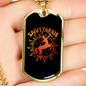 Sagittarius Centaur Zodiac Necklace Stainless Steel or 18k Gold Dog Tag 24" Chain-Express Your Love Gifts