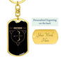 Sagittarius Dog Tag Pendant Keychain Stainless Steel or 18k Gold-Express Your Love Gifts