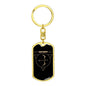 Sagittarius Dog Tag Pendant Keychain Stainless Steel or 18k Gold-Express Your Love Gifts