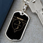 Sagittarius Dog Tag Pendant Keychain Stainless Steel or 18k Gold-Express Your Love Gifts