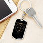 Sagittarius Dog Tag Pendant Keychain Stainless Steel or 18k Gold-Express Your Love Gifts